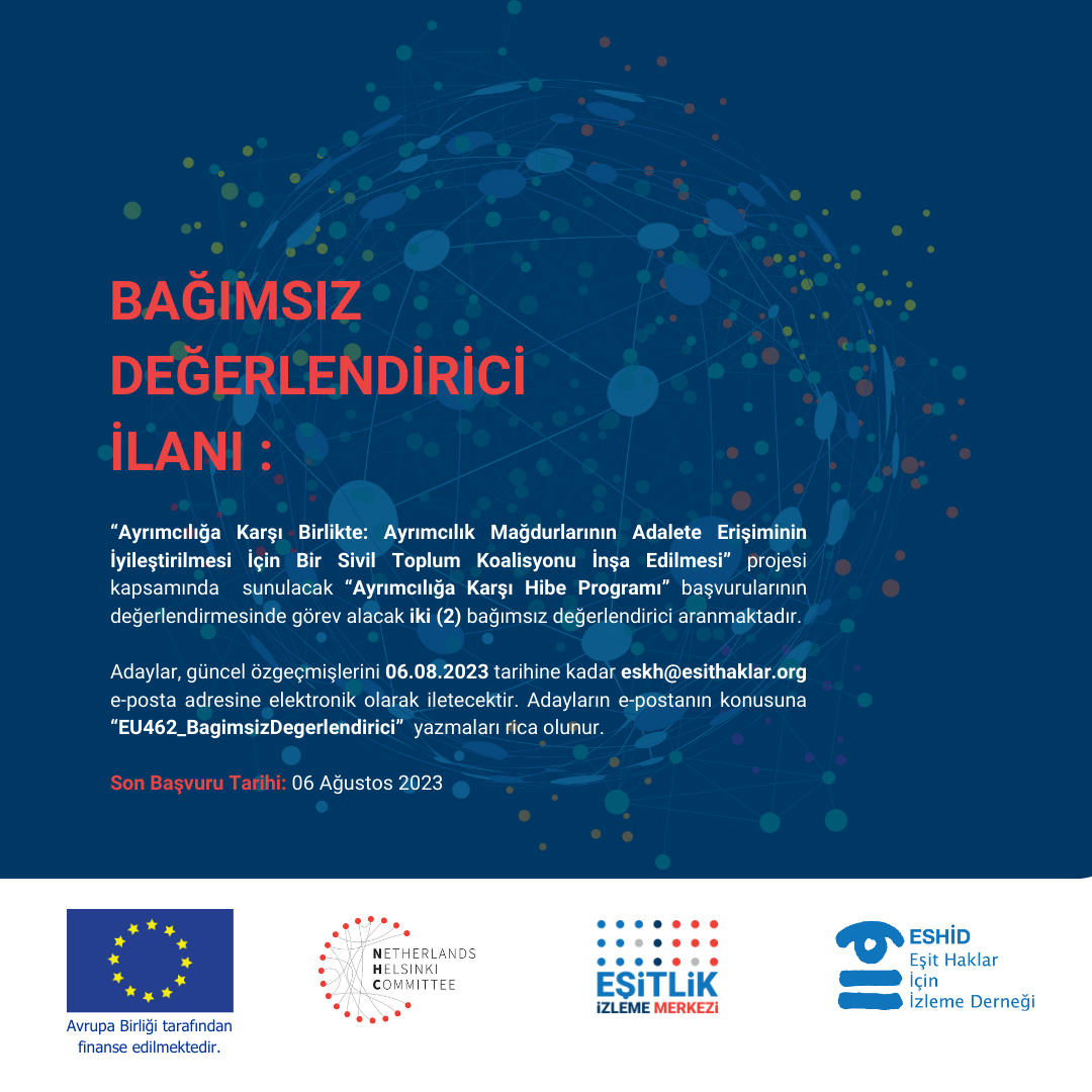 “Ayrımcılığa Karşı Hibe Programı” Bağımsız Değerlendirici İlanı